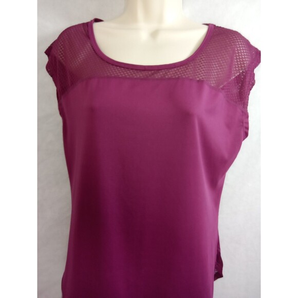 Unbranded Womens‎ Medium Purple Workout Wicking Material Netting Sleeveless - Picture 3 of 11